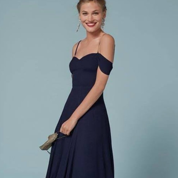 Reformation Poppy Dress - Navy Size 6 - Picture 6 of 9